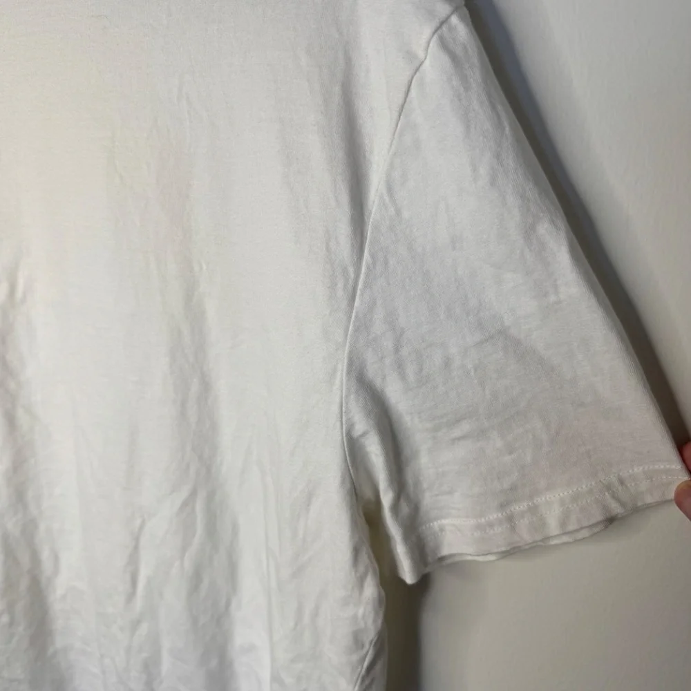 ZARA 100% cotton long white t-shirt size L - Picture 6 of 8